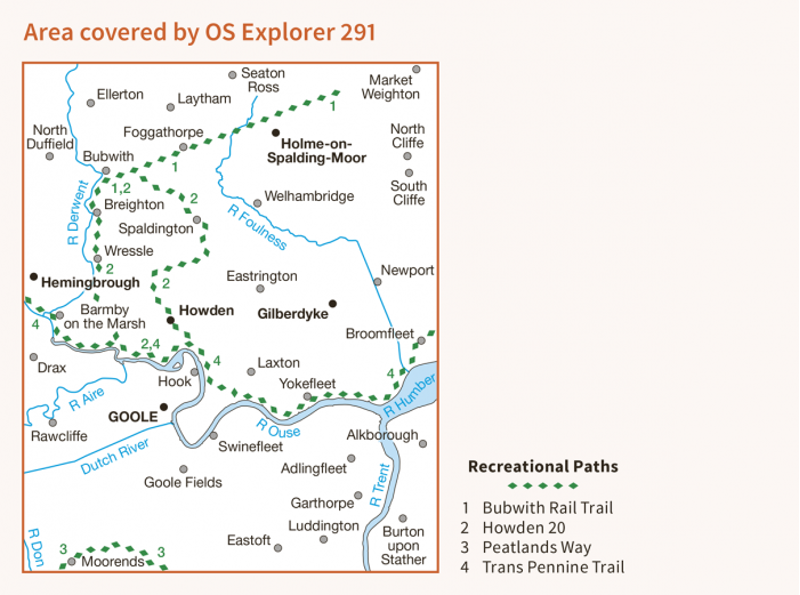 OS Explorer Map 291 - Goole and Gilberdyke-1